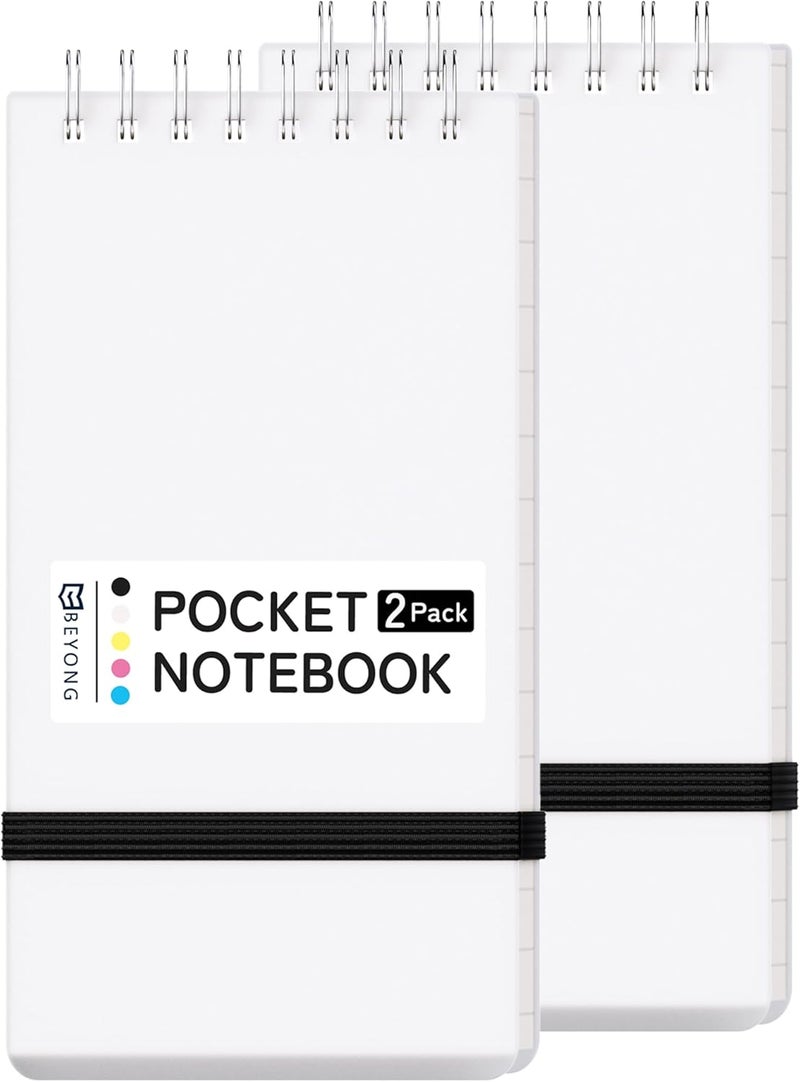 Beyong Small Pocket Notebook Journal, Mini Notepad Spiral Notebooks Note Pads for Work School (White, 3x5) - Image 1